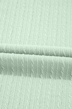 Textured Round Neck Short Puff Sleeve Top