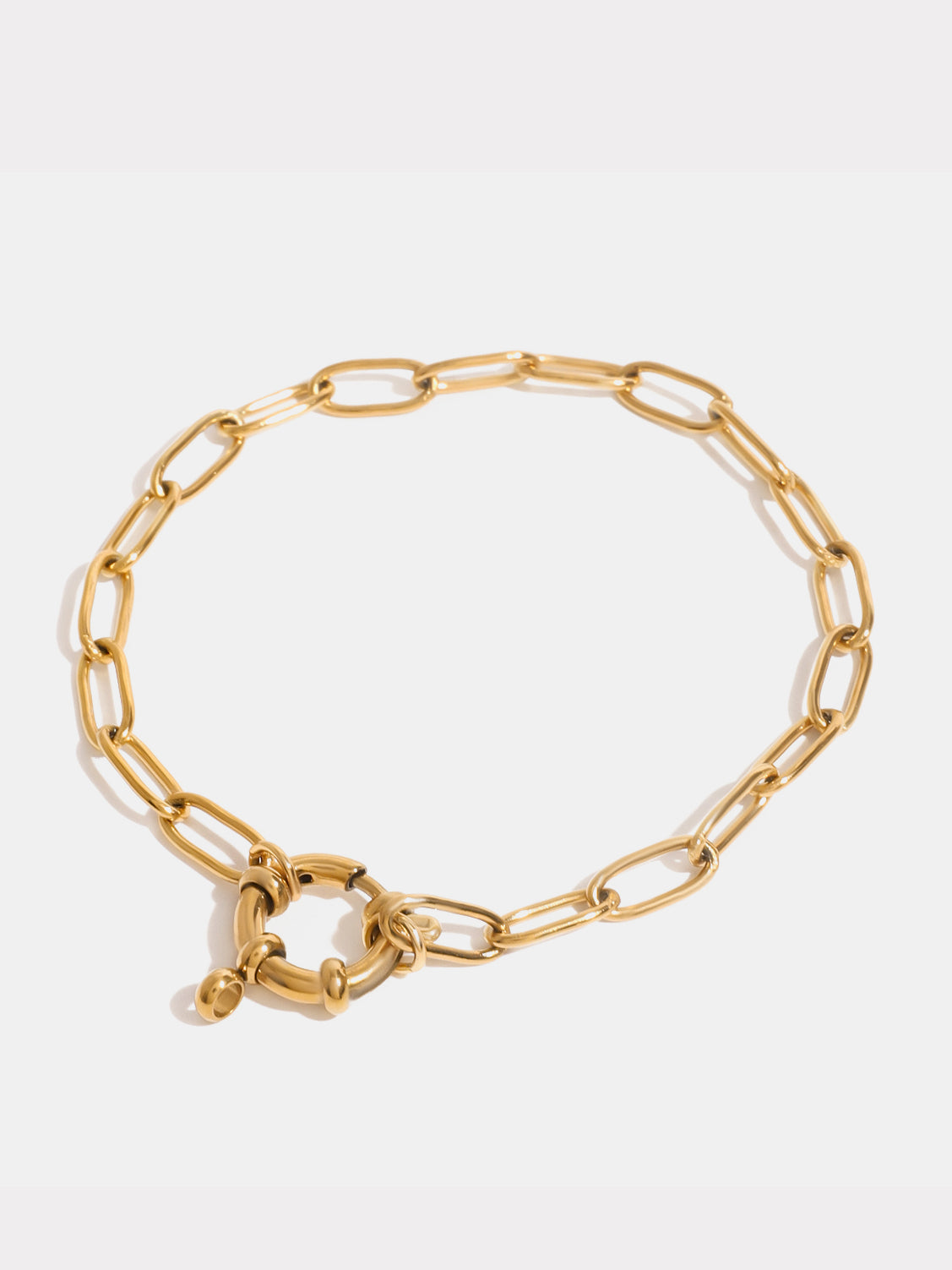 18K Gold-Plated Stainless Steel Chain Bracelet - felvior
