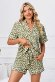 Full Size Leopard Short Sleeve Top and Shorts Lounge Set Plus Size - felvior