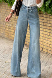 Wide Leg Jeans with Pockets - felvior