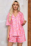 Pocketed Flower Half Sleeve Top and Shorts Lounge Set - felvior