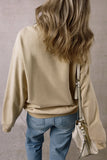 Santa Graphic Round Neck Long Sleeve Sweatshirt - felvior