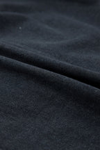 Button Down Raw Hem Ruffled Denim Shirt