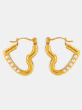 Stainless Steel Heart Earrings - felvior