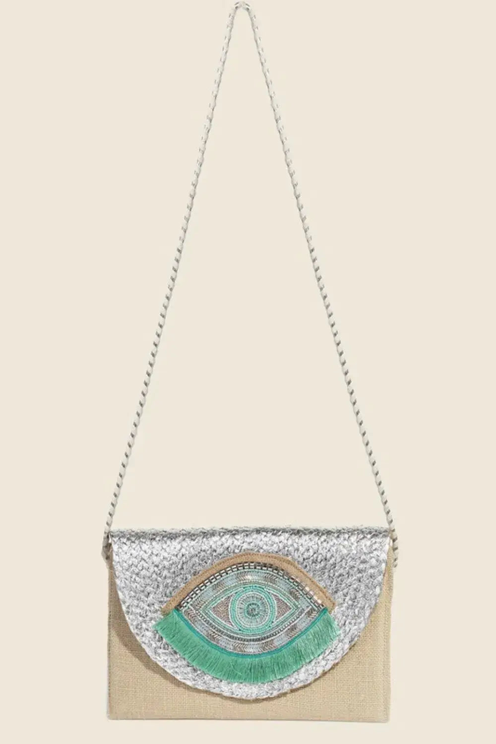 Fame Boho Beaded Eye Pattern Envelope Bag