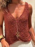 Crochet V-Neck Tank - felvior
