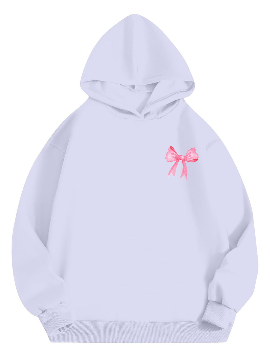 Bow Print Long Sleeve Hoodie