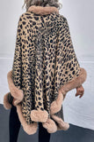 Leopard Open Front Poncho - felvior