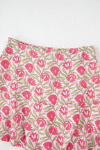 Floral Print Cropped Tank and Mini Skirt Set