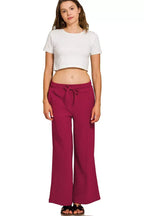 Zenana Ribbed Round Neck Pullover and Drawstring Pants Set