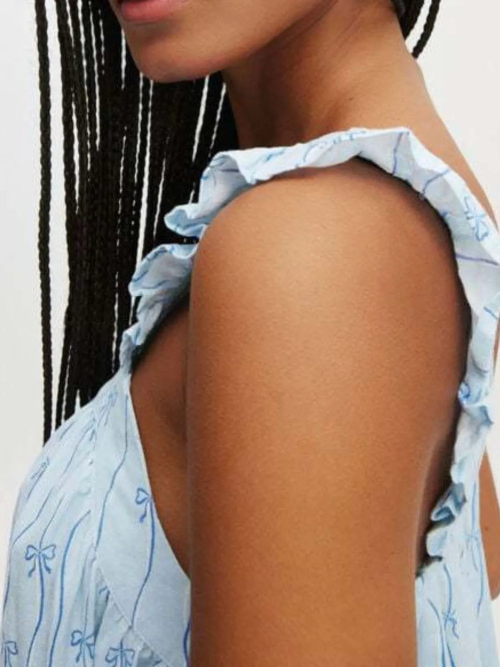 Bow Print Square Neck Cami and Shorts Set