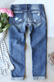 Pumpkin Distressed Straight Jeans - felvior