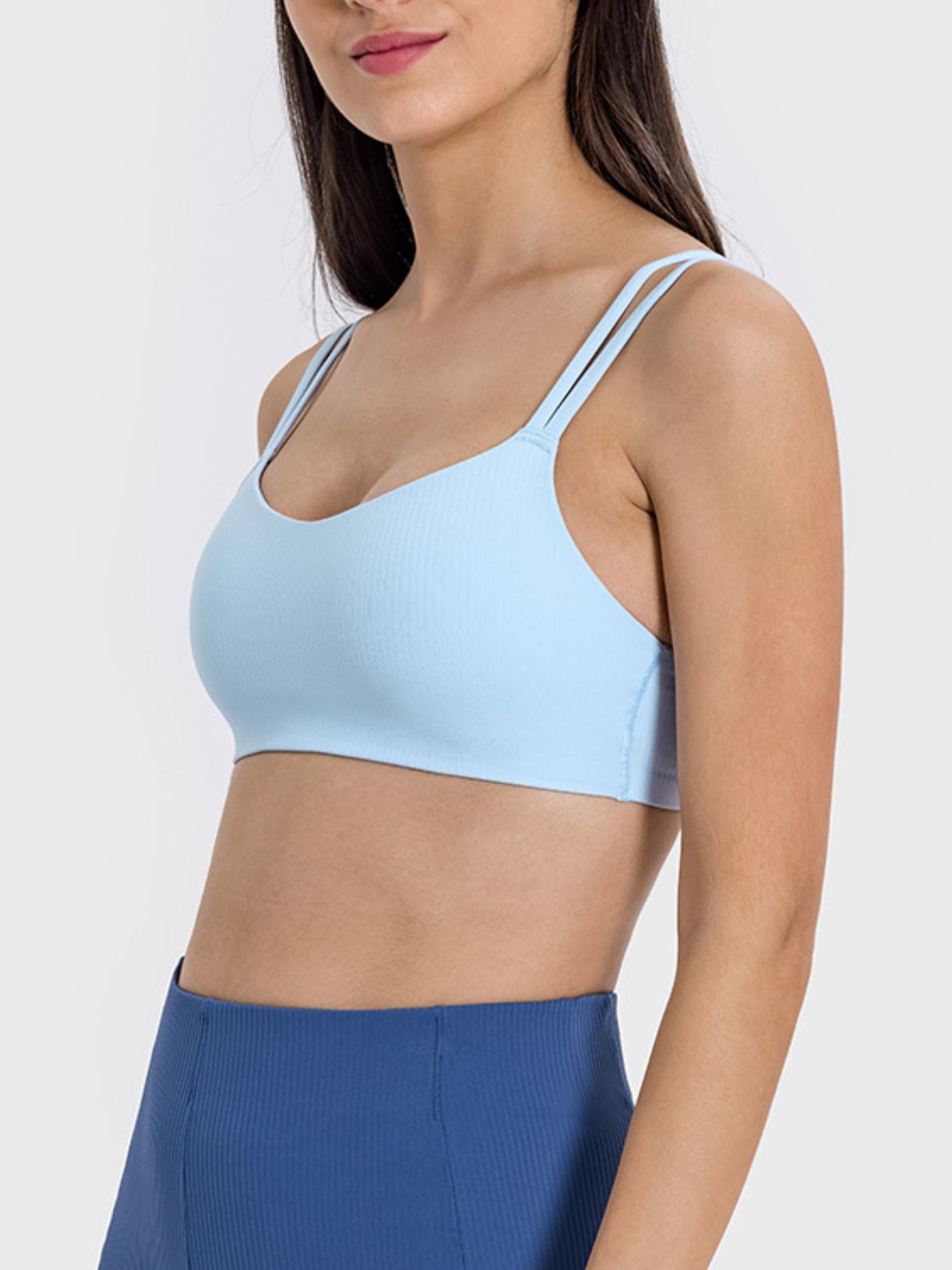 Millennia Scoop Neck Double Strap Active Cami - felvior
