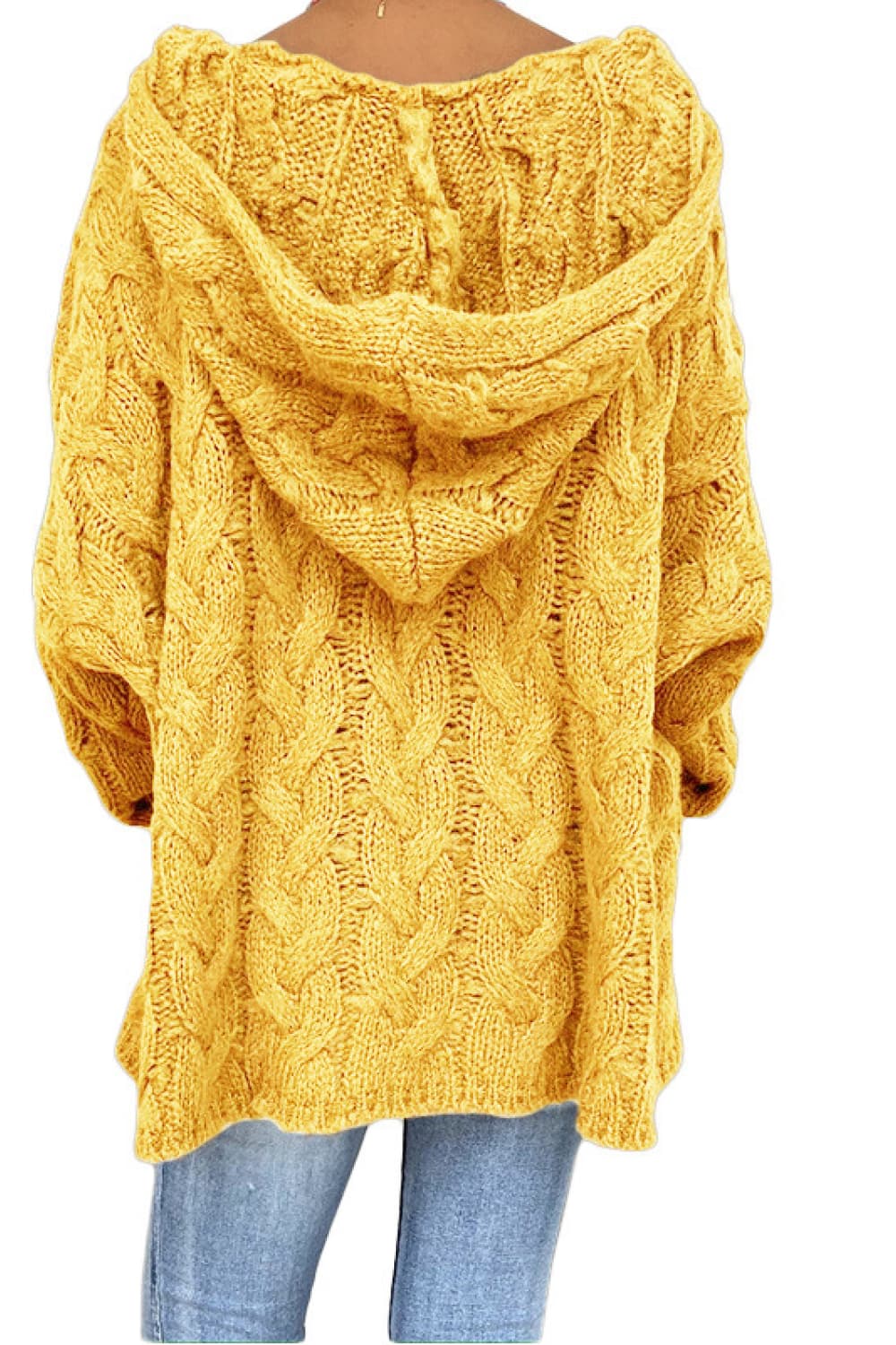 Cable-Knit Hooded Sweater - felvior
