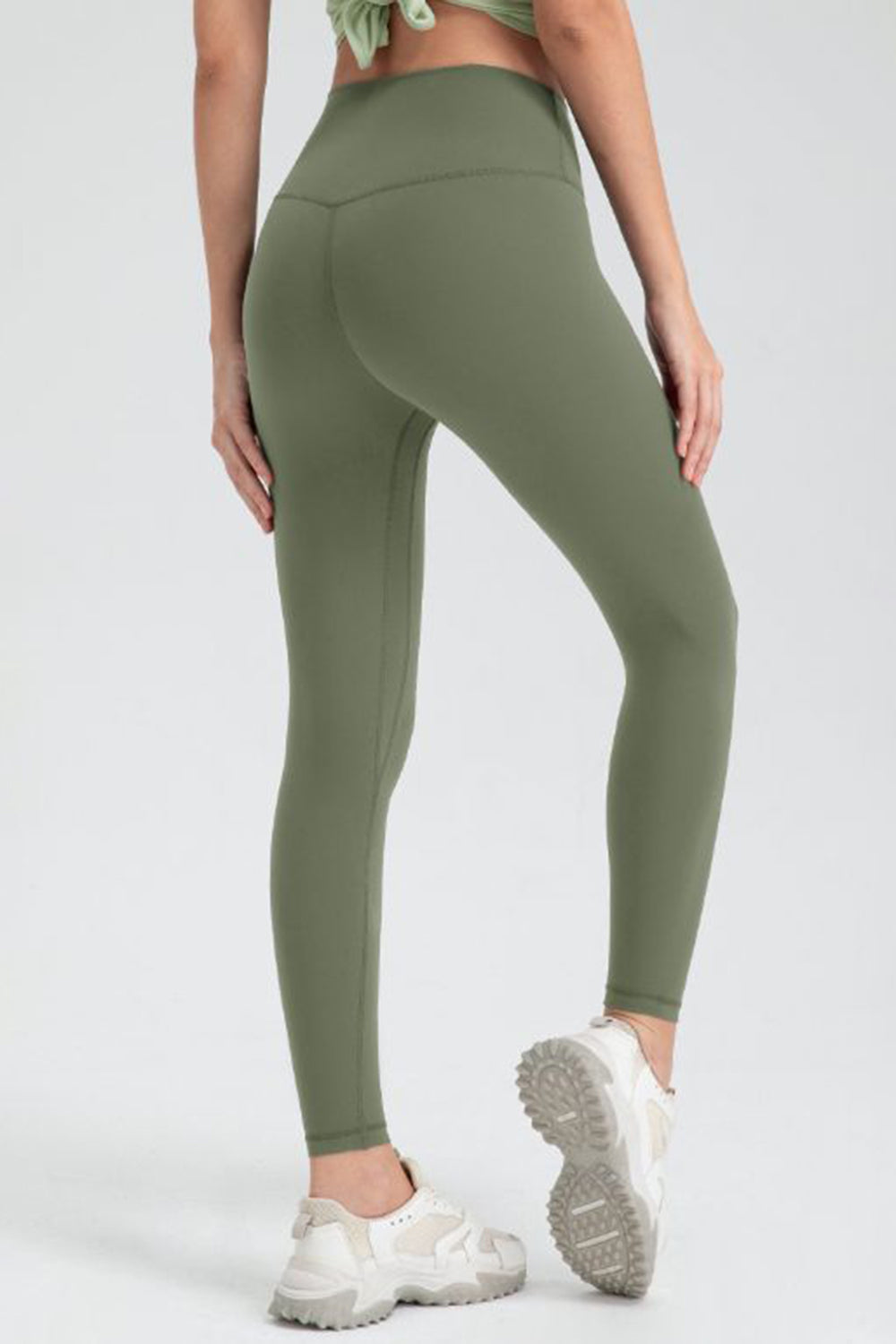 Wide Waistband Slim Fit Active Leggings - felvior