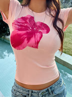 Devine Graphic Round Neck Short Sleeve T-Shirt