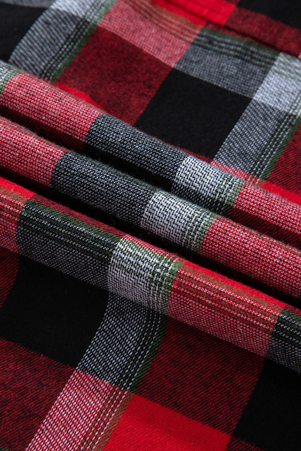 Plaid Long Sleeve Top and Pants Lounge Set - felvior