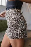 Leopard Denim Mini Skirt - felvior