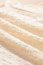 Frill Round Neck Half Sleeve Blouse