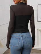 Mock Neck Long Sleeve Top