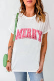 MERRY Round Neck Short Sleeve T-Shirt - felvior