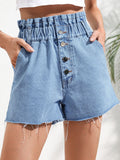 Denim Shorts with Pockets - felvior