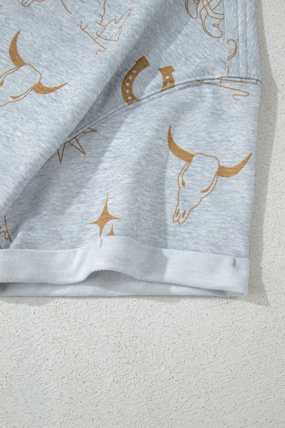 Printed T-Shirt and Elastic Waist Shorts Set