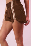 VERY J Striped Trim Detail Activewear Shorts - felvior