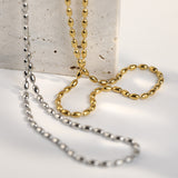 Titanium Steel Beaded Necklace - felvior