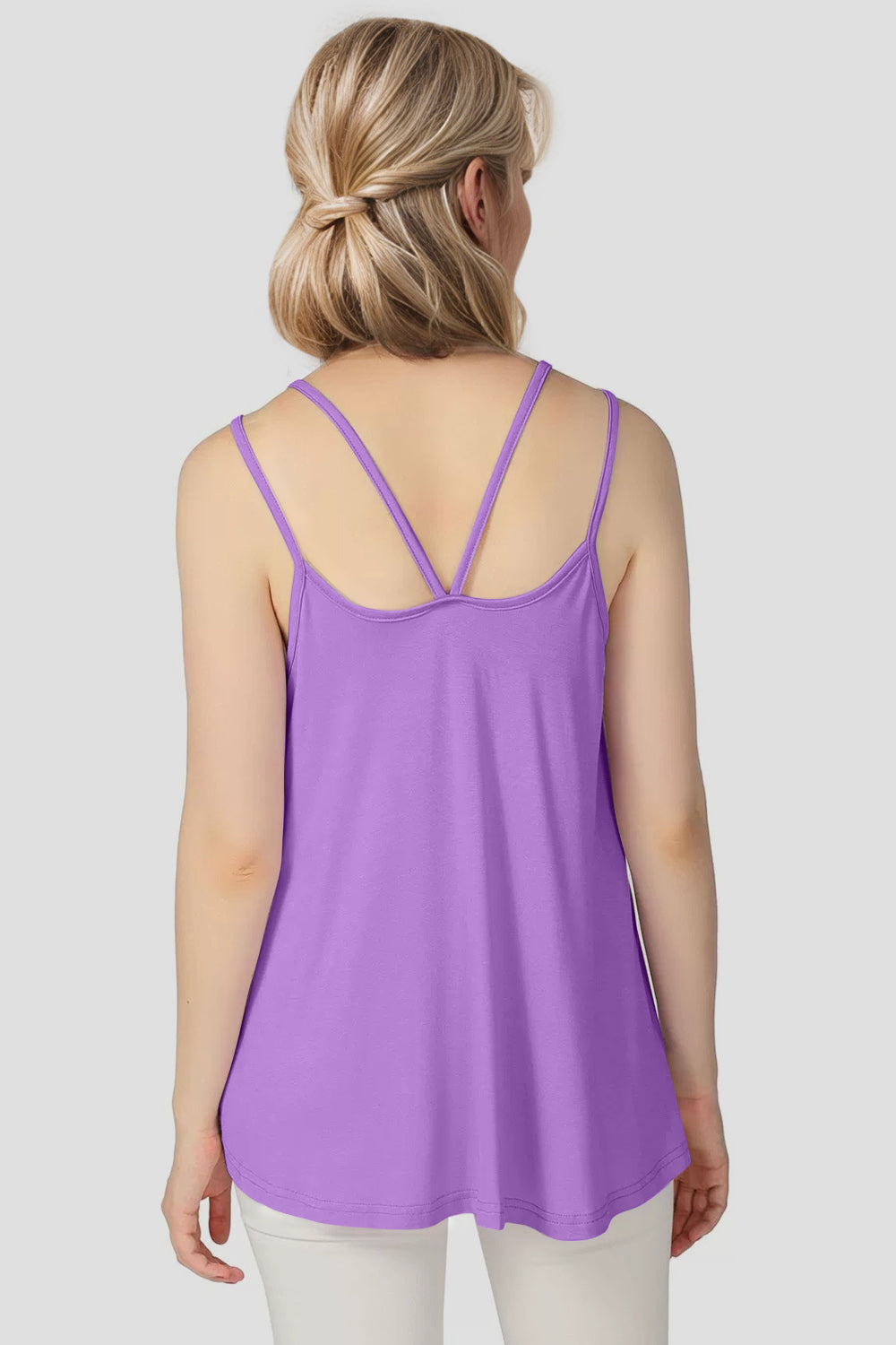Basic Bae Bamboo Scoop Neck Double Spaghetti Straps Cami - felvior