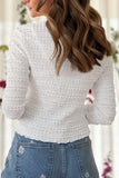 Long Sleeve Jacquard Slim Top - felvior