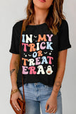 Letter Graphic Round Neck Short Sleeve T-Shirt - felvior