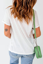 Texas Horse Graphic Cuffed Sleeve T Shirt