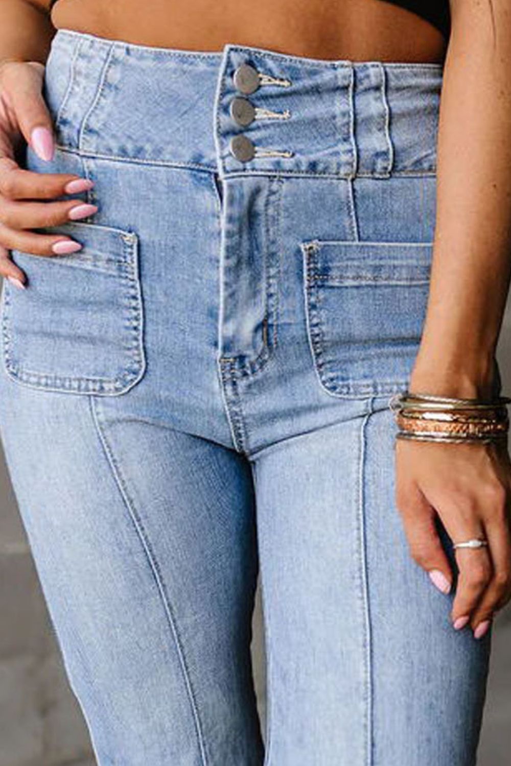 High Waist Bootcut Jeans - felvior