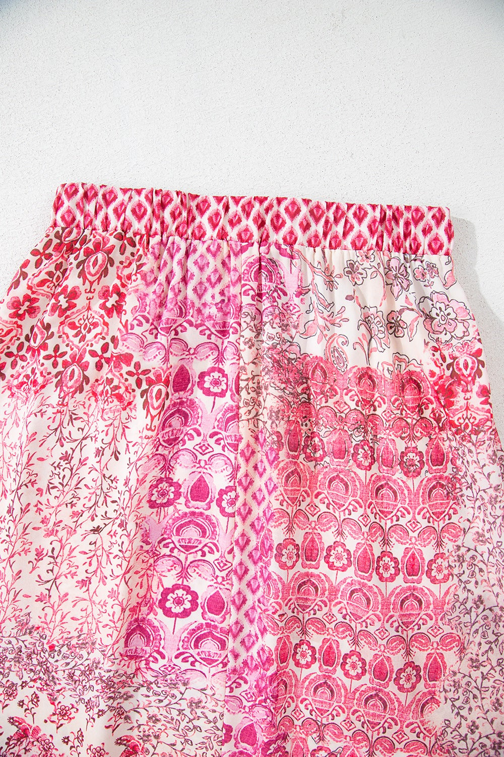 Printed Tassel Drawstring High Waist Maxi Skirt - felvior
