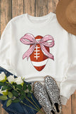 Football Round Neck Long Sleeve Sweatshirt - felvior