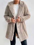 Button Down Hooded Coat - felvior
