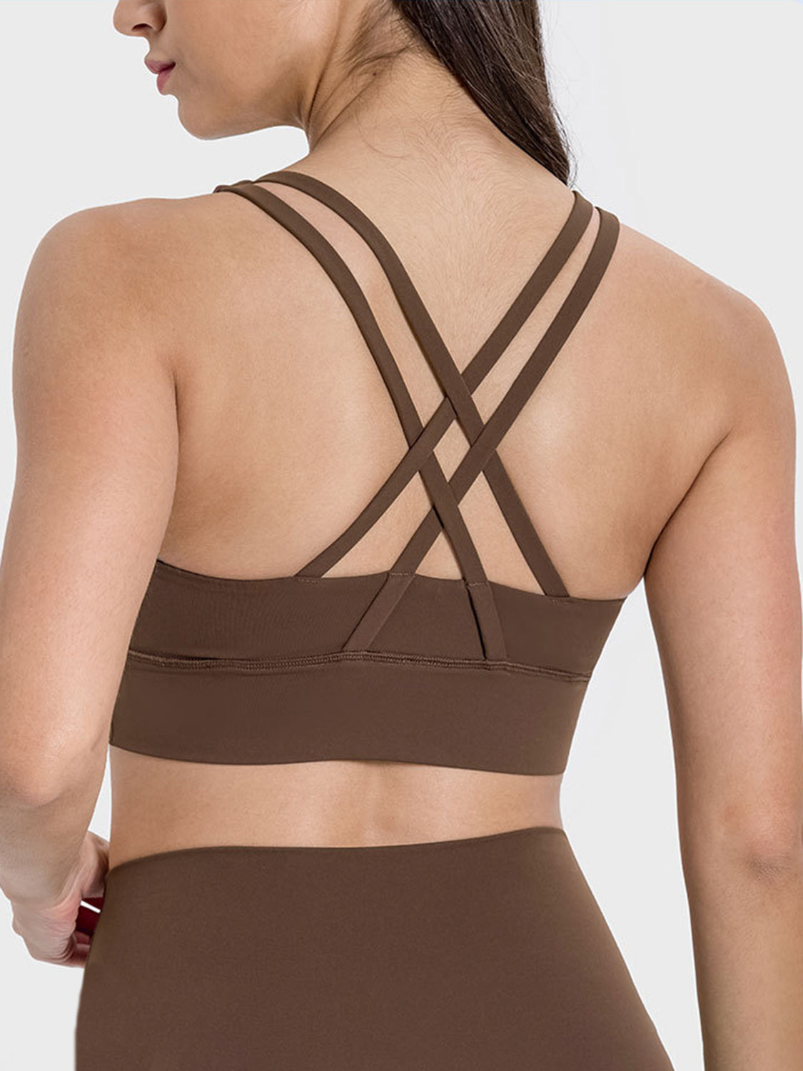 Millennia Crisscross Scoop Neck Active Tank - felvior