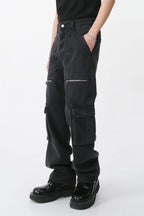 Men's Loose Fit Jeans with Cargo Pockets