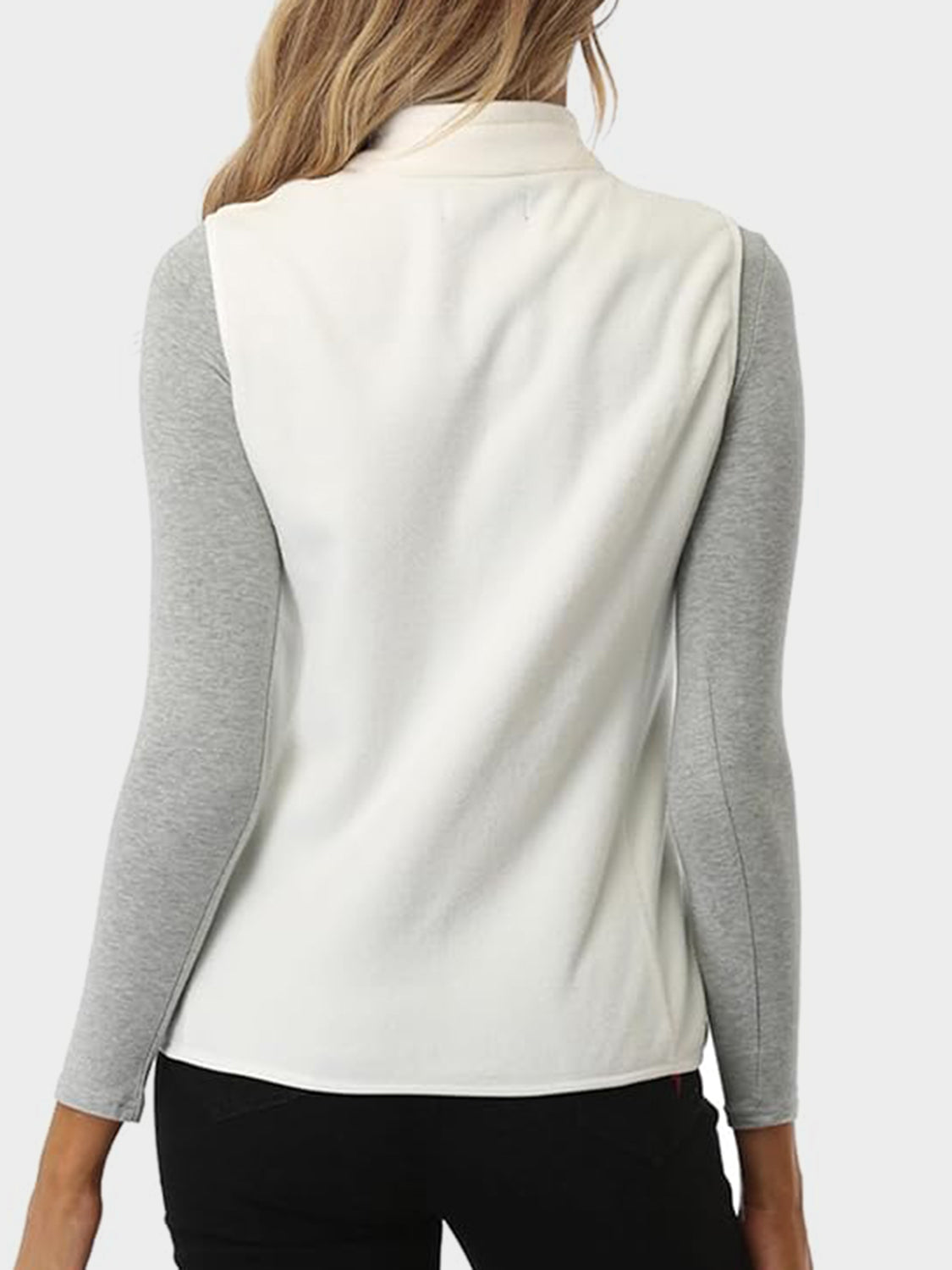 Zip Up Turtleneck Vest with Pockets - felvior