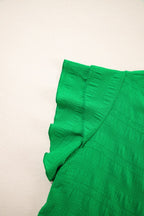 Textured Ruffled Sleeve Round Neck Top