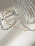 Stainless Steel Inlaid Zircon Necklace - felvior