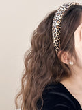 Leopard Polyester Wide Headband - felvior