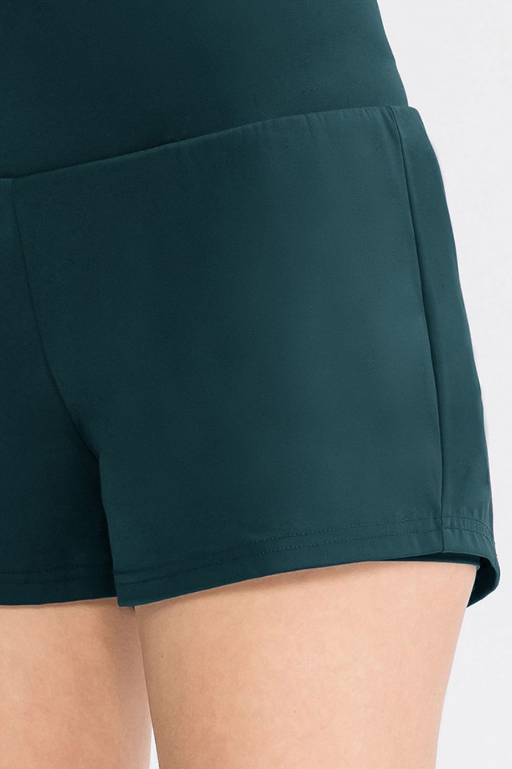 Wide Waistband Sports Shorts with Pockets - felvior