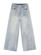 Men's Wide Leg Jeans with Pockets
