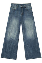 Men's Wide Leg Jeans with Pockets
