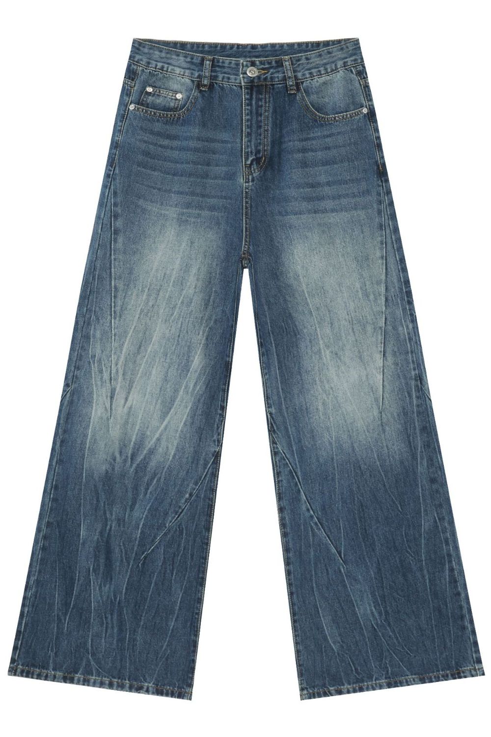 Men's Wide Leg Jeans with Pockets
