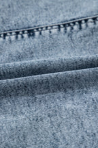 Drawstring High Waist Pocketed Denim Shorts