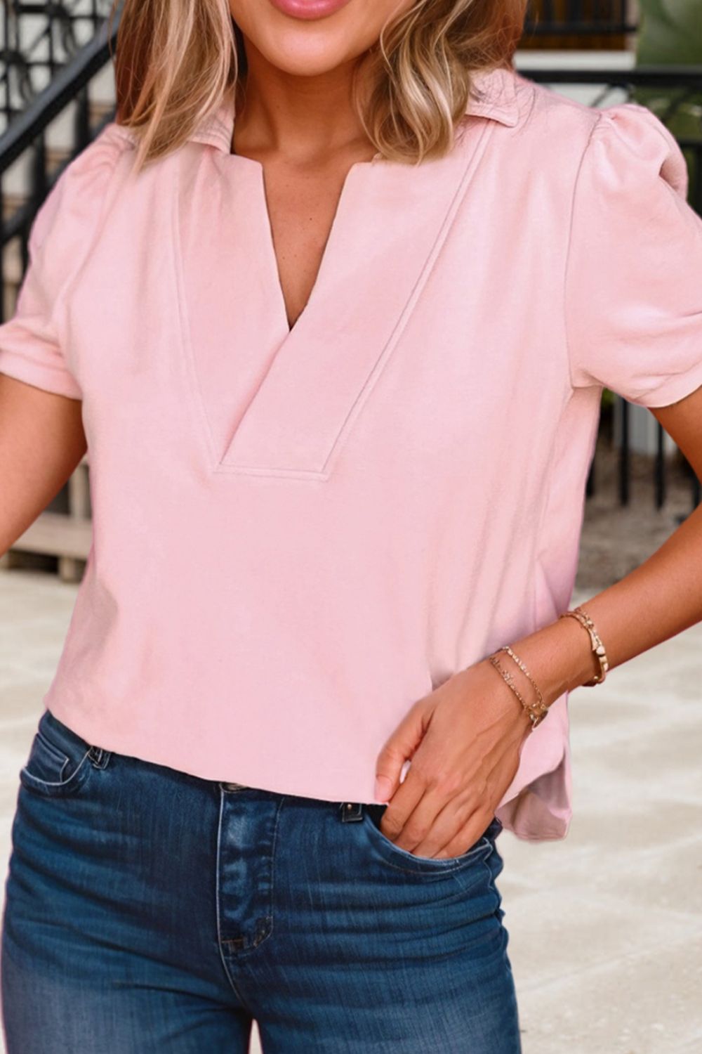 Johnny Collar Short Sleeve T-shirt Image principale du produit