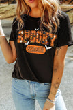 SPOOKY SEASON Round Neck Short Sleeve T-Shirt - felvior